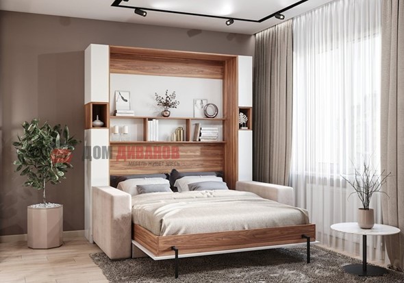 Кровать-шкаф с диваном Добрава, 1400х2000 в Перми - изображение