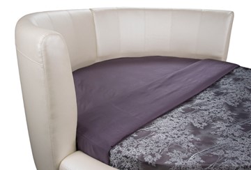 Круглая кровать Luna 200х200, Экокожа (Серый) в Перми - предосмотр 1