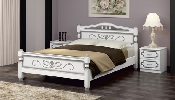 Кровать односпальная Карина-5 (Белый Жемчуг) 90х200 в Перми - изображение
