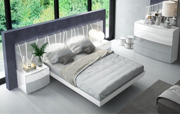 Спальная кровать 606 VANESSA со светодиодной подсветкой (160х200) в Березниках