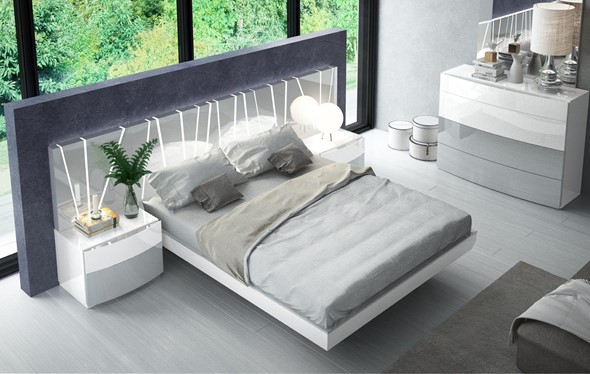 Спальная кровать 606 VANESSA со светодиодной подсветкой (160х200) в Кунгуре - изображение
