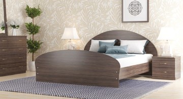 Двуспальная кровать СВ-Стиль Валенсия, 160х200 с основанием, венге в Перми