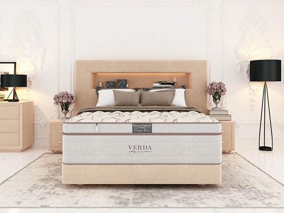 Кровать спальная Smart Compact/Podium M 160х200, Флок (Велсофт Бежевый) в Перми - изображение
