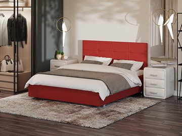 Кровать Neo 160х200, Велюр (Forest 13 Красный) в Перми - предосмотр