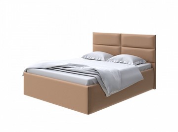 Кровать Clever 140х200 без кроватного основания Экокожа (Бронзовый перламутр) в Перми