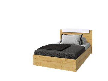 Спальная кровать Эко 900 ЛДСП, Дуб вотан/Белый в Кунгуре