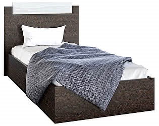 Кровать 1-спальная Эко 900 ЛДСП, Венге/Сосна в Перми - изображение