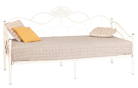 Кровать Federica (mod. AT-881) дерево гевея/металл, 90*200 см (Day bed), Белый (butter white) в Перми - изображение