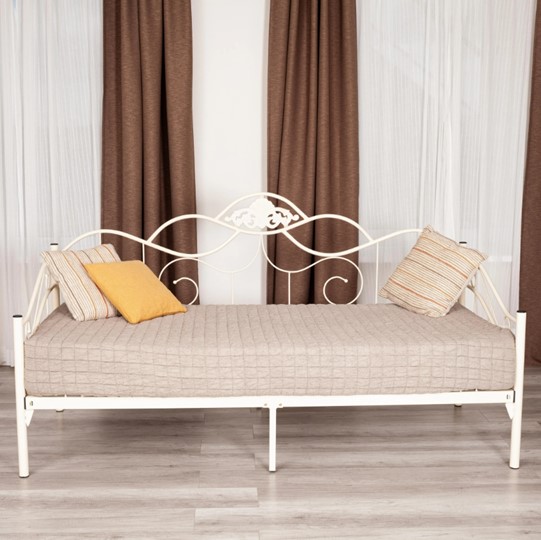 Кровать Federica (mod. AT-881) дерево гевея/металл, 90*200 см (Day bed), Белый (butter white) в Перми - изображение 9