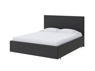 Кровать 1-спальная Flat 90х200, Экокожа (Черный) в Кунгуре