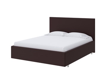 Кровать 1-спальная Flat 90х200, Экокожа (Коричневый) в Кунгуре