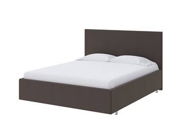Спальная кровать Flat 90х200, Велюр (Forest 16 Коричневый) в Кунгуре