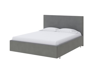 Односпальная кровать Flat 90х200, Велюр (Forest 17 Серый) в Кунгуре