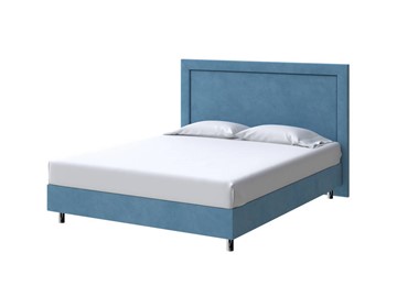 Спальная кровать London Boxspring Standart 90х200, Велюр (Monopoly Прованский синий (792)) в Перми - предосмотр