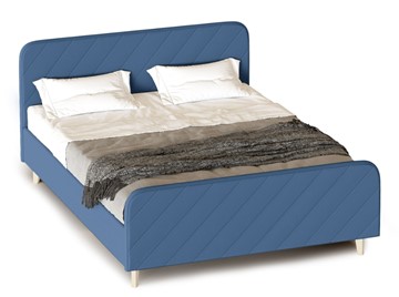 Односпальная кровать Мебельград Мелоди 900 (с основанием) Альба синий в Перми