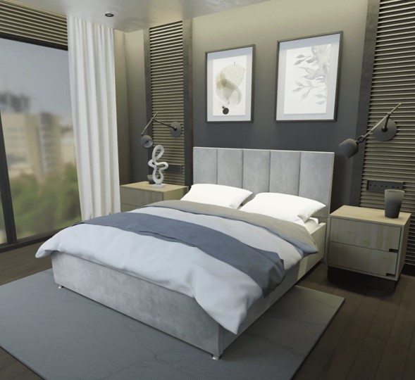 Кровать 1,5-спальная Мерида 140х200 с ортопедическим основанием в Перми - изображение 1