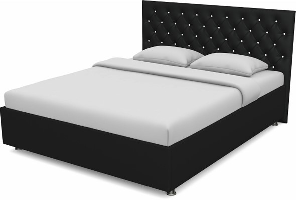 Спальная кровать Флоренция-А 1600 с основанием (Nitro Black) в Перми - изображение