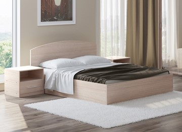 Двуспальная кровать с механизмом Этюд 160x200, Ясень Шимо светлый в Перми