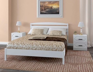 Спальная кровать Камелия-1 (Белый Античный) 140х200 в Перми - предосмотр 1