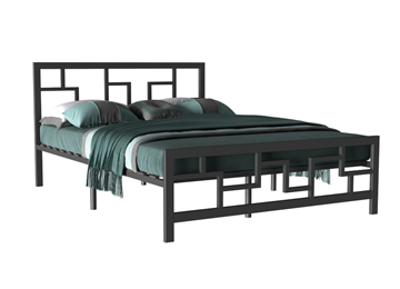 Кровать спальная Лофт 3, 160х200, черная в Перми - предосмотр