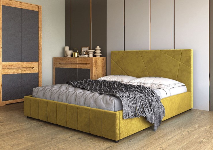 Спальная кровать Нельсон Абстракция 140х200 (вариант 1) с подъёмным механизмом в Соликамске - изображение 1