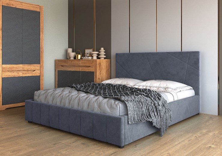 Спальная кровать Нельсон Абстракция 120х200 (вариант 2) с основанием в Соликамске - изображение 1