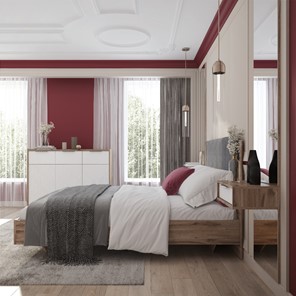 Кровать спальная Николь (мод.1.3) 1,6 серый текстиль, с ортопедическим основанием в Перми - предосмотр 4
