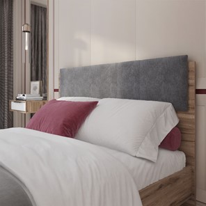 Спальная кровать Николь (мод.1.5) 1,8 серый текстиль, с ортопедическим основанием в Березниках - предосмотр 3