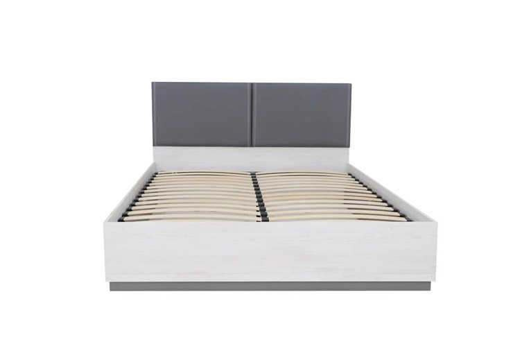 Двуспальная кровать с подъемным механизмом Винтер-16, винтерберг/темно-серый/спейс графит в Перми - изображение 2