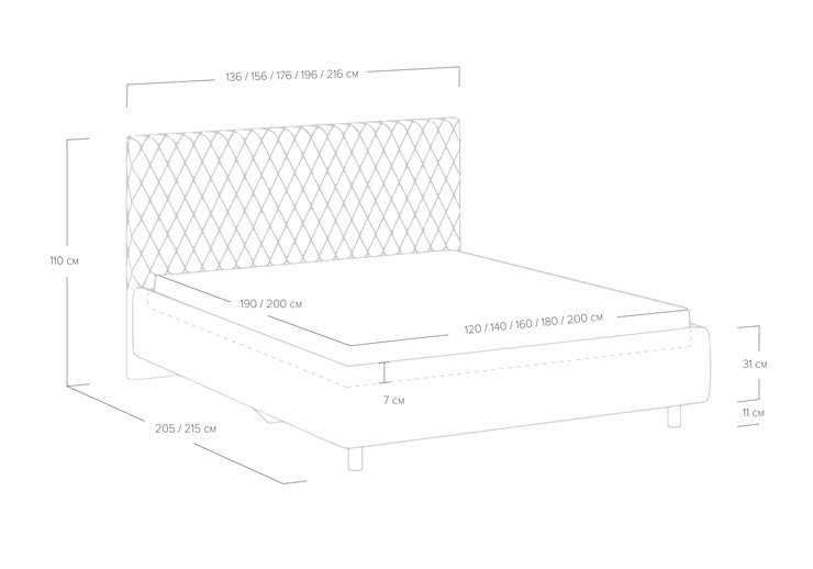 Полуторная кровать Stella 140х200 с основанием в Перми - изображение 3