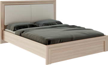 Кровать спальная Глэдис М31 (Шимо светлый/Белый текстурный) в Перми - предосмотр