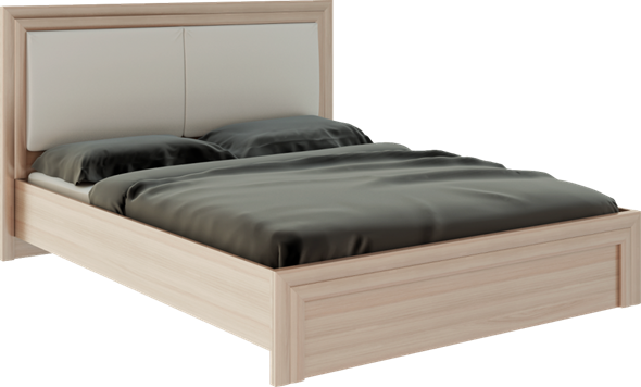 Кровать спальная Глэдис М31 (Шимо светлый/Белый текстурный) в Перми - изображение