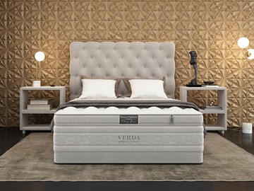 Кровать в спальню Cloud Compact/Basement 180х200, Флок (Велсофт Серый) в Березниках
