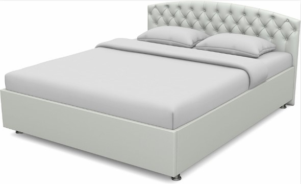 Кровать 2-спальная Пальмира 1600 с основанием (Nitro White) в Перми - изображение