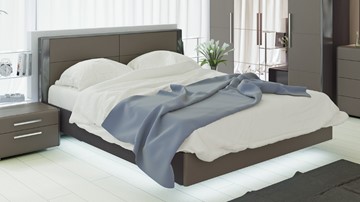 Кровать 2-спальная Наоми 1600, цвет Фон серый, Джут СМ-208.01.01 в Кунгуре