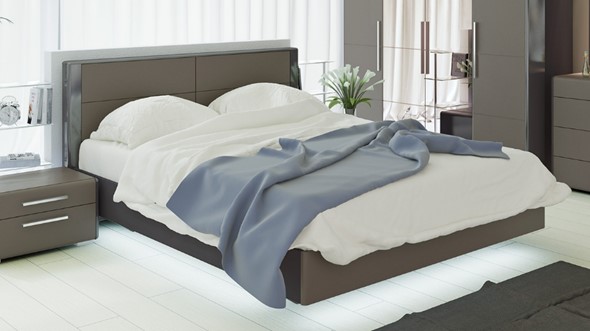 Кровать 2-спальная Наоми 1600, цвет Фон серый, Джут СМ-208.01.01 в Перми - изображение