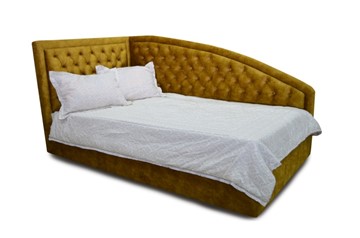 Угловая кровать с низкими ножками Грета 194х215 см в Перми