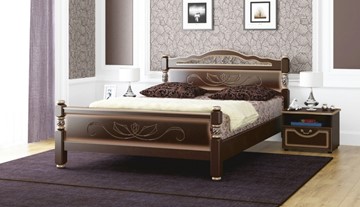 Спальная кровать Карина-5 (Орех Темный) 160х200 в Перми