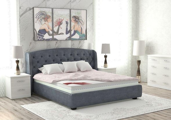 Кровать двуспальная Сильва 160х200 (с основанием) в Перми - изображение