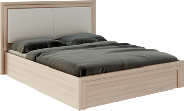 Кровать с механизмом двуспальная Глэдис М32 (Шимо светлый/Белый текстурный) в Березниках