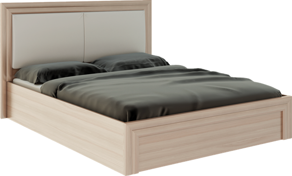 Кровать с механизмом двуспальная Глэдис М32 (Шимо светлый/Белый текстурный) в Перми - изображение