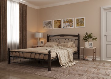 Кровать в спальню Муза 1, 1600, черный/шоколад в Перми - предосмотр