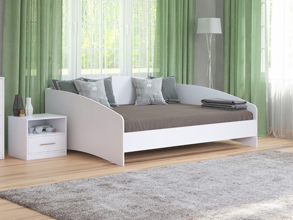 Двуспальная кровать Этюд Софа 160х200, Белый в Перми - изображение