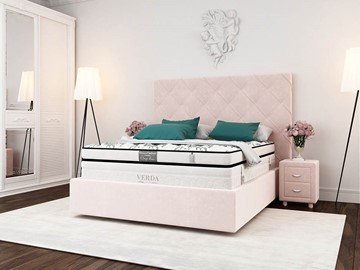 Кровать в спальню Style Compact/Island M 180х200, Флок (Велсофт Винтажный розовый) в Березниках