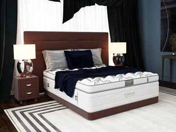 Кровать двуспальная Modern/Basement 180х200, Флок (Велсофт Спелая слива) в Перми