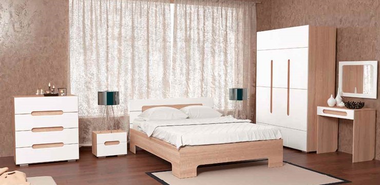 Гарнитур спальный Некст, цвет дуб сонома/белый в Чайковском - изображение