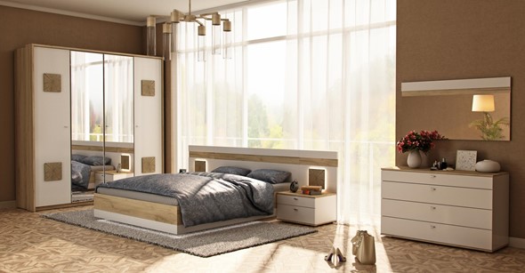 Гарнитур спальный Фиджи 3, белый в Перми - изображение
