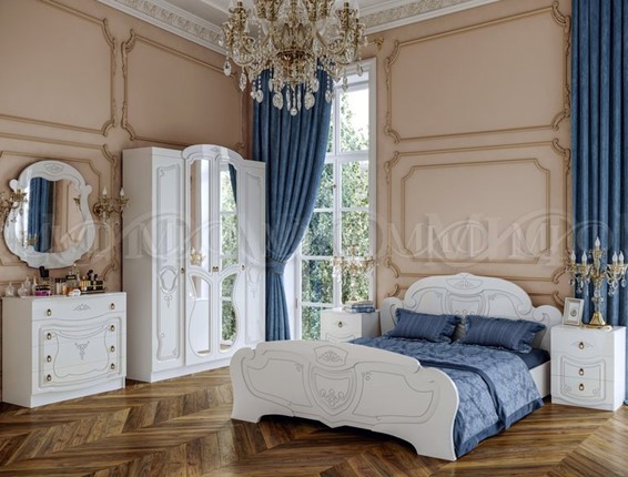 Гарнитур в спальню Мария, Белый глянец в Березниках - изображение
