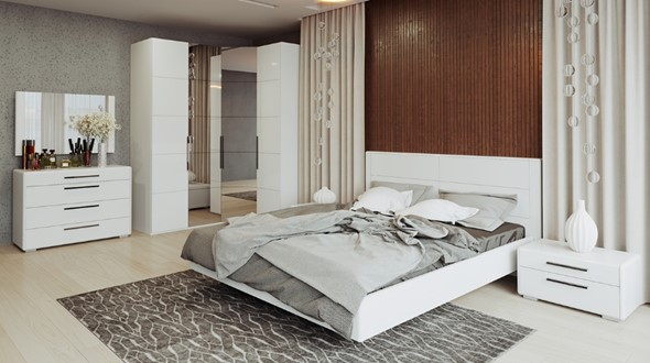 Спальня Наоми №4, цвет Белый глянец в Перми - изображение