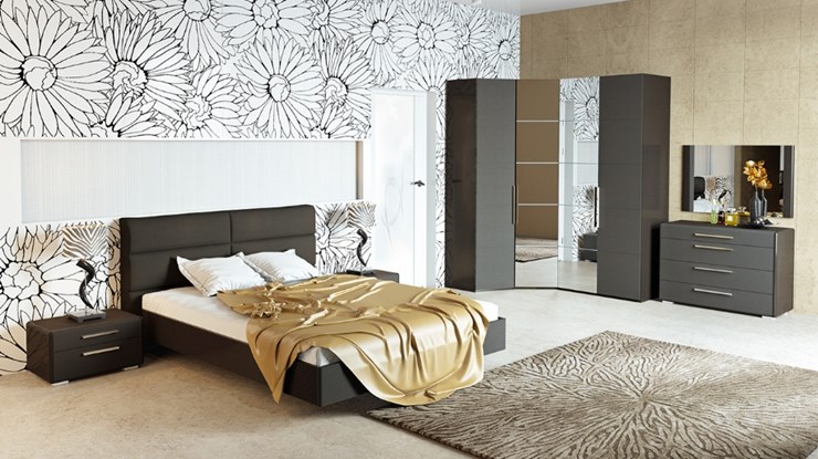 Спальня Наоми №1, цвет Фон серый, Джут в Перми - изображение